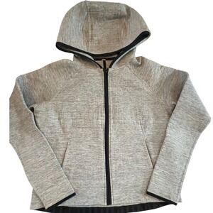 Lululemon City Bound Hoodie Womens 6 Heathered Space Dyed Size M Grey Full Zip